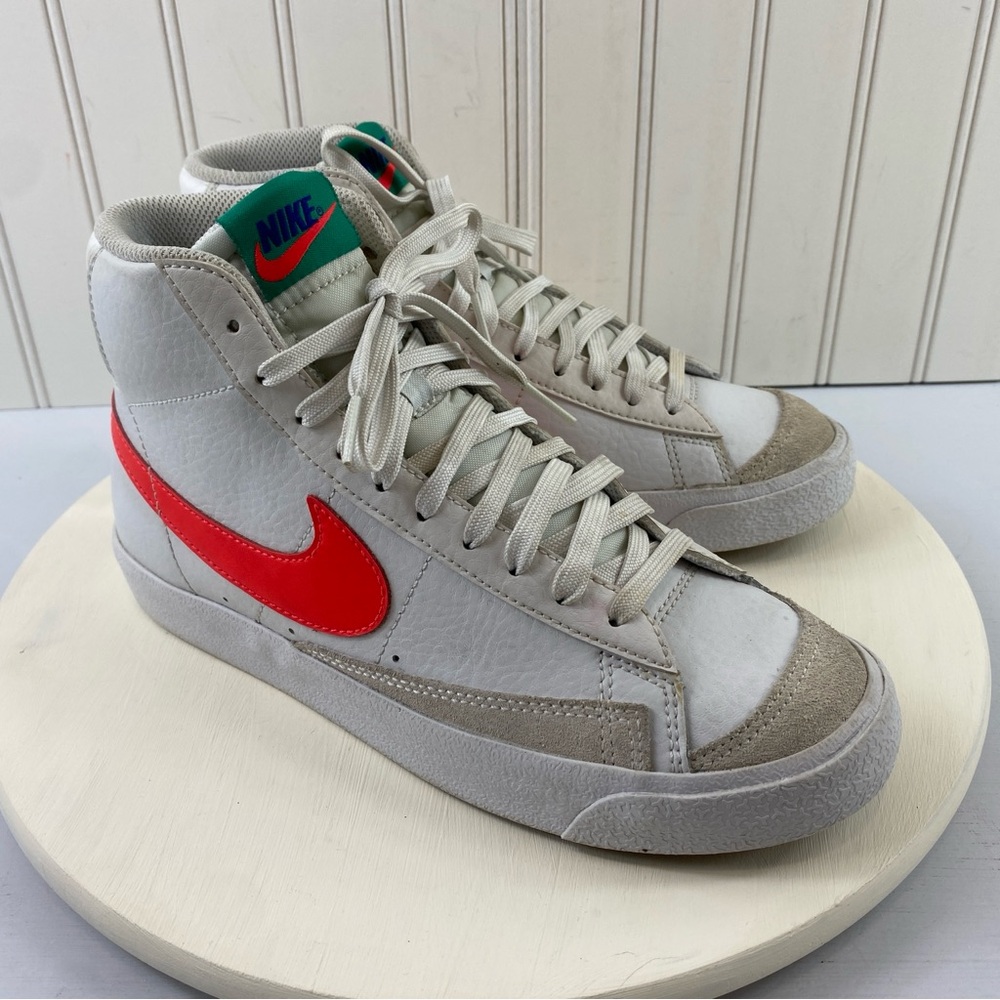 Nike Blazer Mid‎ '77 GS Platinum Tint Bright Crimson Red Grey DA4086-004 6.5 Y